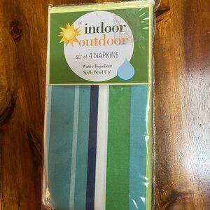 Indoor Outdoor Striped Napkins New